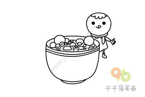 简笔画图片大全人物吃瓜,简笔画中的人物吃瓜瞬间